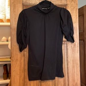 Turtle Neck Puffy Sleeve